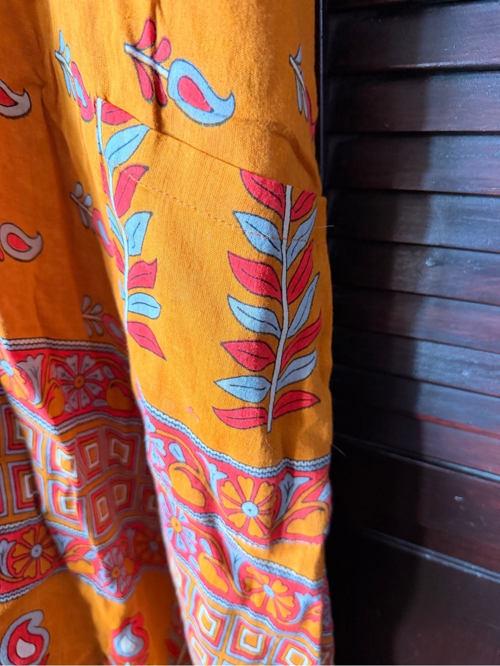 Boho Printed Jumpsuit in Mustard by Kantha Bae - Picture 4 of 6